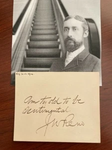 JESSE WILFORD RENO SIGNIERTES ZITAT, ERFINDER, INGENIEUR, ROLLTREPPE, FAHRGESCHÄFT - Bild 1 von 1