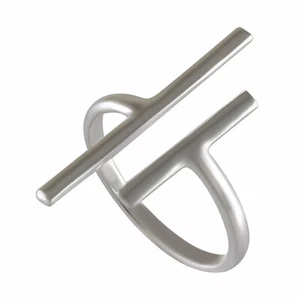 Morisso Silberring Linien - offen glänzend poliert anpassbar Sterling Silber 925 - Bild 1 von 2