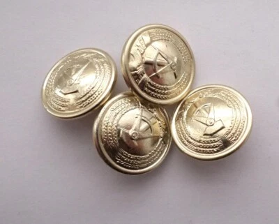 4x Knopf GENERAL NVA Admiral Volksmarine f Uniform DDR Knöpfe East german button - Bild 1 von 3