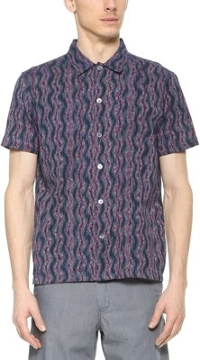 Camisa eléctrica de manga corta Marc Jacobs 243253 para hombre Ikat Gunmetal multi talla M Foto 1 de 3
