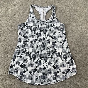 Kensie Performance Tank Top Women's Large Black White Abstract Racerback Knit - Picture 1 of 8