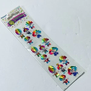 SandyLion TROLLS Prismatic Rainbow Hair Stickers Sealed Vtg 1990 SEE VIDEO - Picture 1 of 6