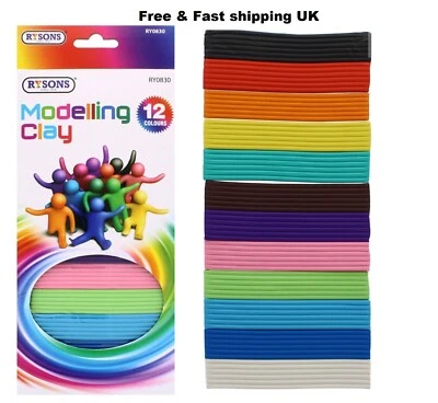 RYSONS Tiras de arcilla de modelado de colores para niños niños arte artesanía fiesta de plastilina