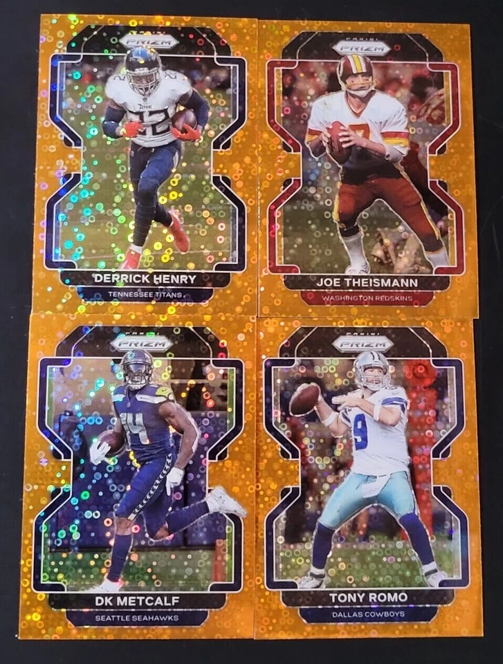 2021 Prizm Football ORANGE DISCO PRIZMS 1-248 You Pick the Card - Image 1 of 1