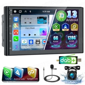 Autoradio 8 Kern 7" 2 Din Android 13 CarPlayGPS Navi DSP WIFI 6G+128G + Kam DAB - Bild 1 von 21