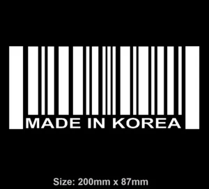 MADE IN KOREA Car Sticker Decal Vinyl Hyundai i30 Kia i30N Stinger - Picture 1 of 4