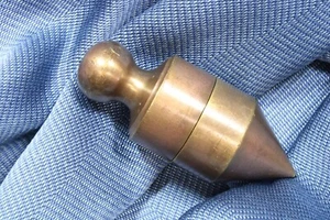 Plomada perico bronce con nuez de madera. Bronze perico plumb bob wooden nut. - Imagen 1 de 5