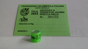 1 Brieftaubenring Italien 2023 - Bild 1 von 1