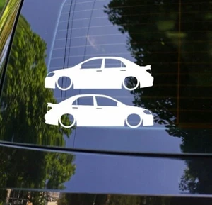 2x Lowered Car Decal Stickers for Toyota Corolla S XRS Sedan with Wing 9th gen - Picture 1 of 3