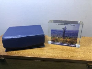 Hot Springs Mountain Tower Briefbeschwerer Geschenke Glas Sammlerstück Arkansas Tourist - Bild 1 von 6