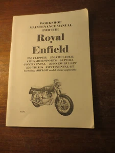 1957 - 1964 Royal Enfield 250 & 350 motorcycle workshop manual - Reprint - Picture 1 of 9
