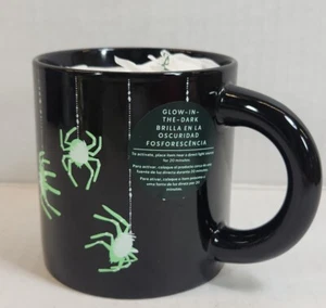 Starbucks 2023 Glow In The Dark Black 12oz Spider Mug Halloween Collectible NWT - Picture 1 of 11