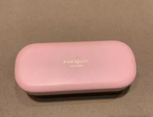 Kate Spade New York Sunglasses Storage Case Pink Green Faux Leather Hardcase - Picture 1 of 10