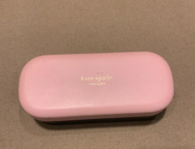 Estuche de almacenamiento de gafas de sol Kate Spade New York rosa verde imitación cuero estuche rígido Foto 1 de 4