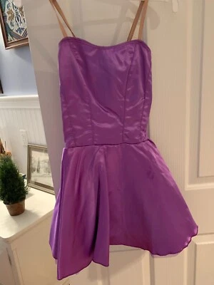 Girls Purple Dress With Straps And Accessories - Image 1 of 4