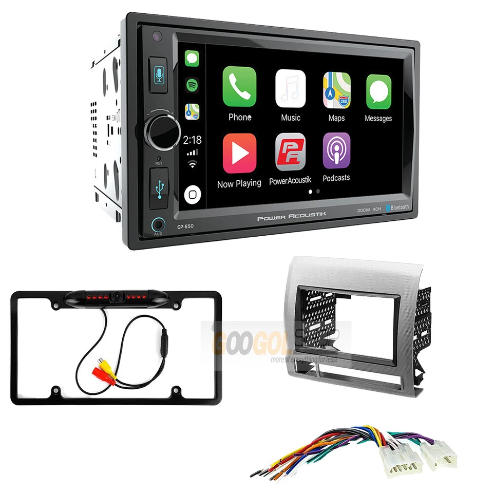 Receptor Bluetooth estéreo para automóvil doble DIN Apple CarPlay para Toyota Tacoma 2005-11 Foto 1 de 2