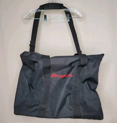 Snap On Tools Black Red Double Handle Zip Top Shoulder Bag Tote 18" x 16" x 14" - Image 1 of 4