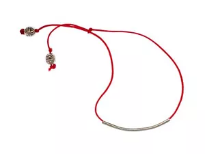 Kordel Armband Miniblings band Armschmuck Kordelarmband rot dünn Stab schlicht - Bild 1 von 6