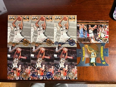 LOTE DE QUEMADORES DE RED DE NOVATO TIM DUNCAN 1997 PASE DE PRENSA RC CORTE AZUL (8) Foto 1 de 2