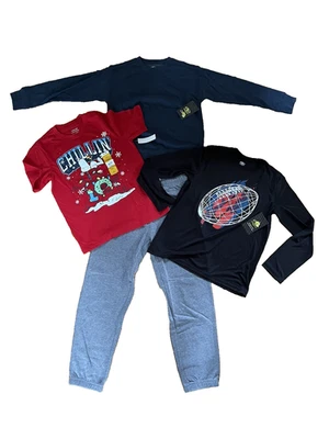 New Lot BOY 10-12 fall winter clothes sweatpants sweatshirt tee X-mas t-shirt - Image 1 of 4