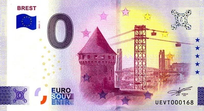 29 BREST Tour Tanguy et téléphérique, 2025, Billet Euro Souvenir - Photo 1/2