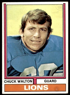 1974 Topps Chuck Walton Detroit Lions #249 VG/EX (Stain) - Image 1 of 2