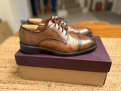 158046X SP50 RONAN CAP TOE MEN'S SHOES SIZE 9 M TAN LEATHER JOHNSTON & MURPHY - Image 1 of 4