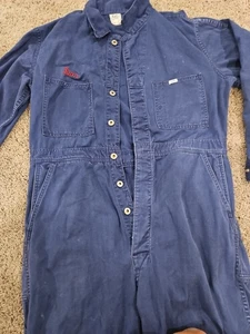 60er Jahre Lee Union-Alls. Blau 100% Baumwolle. Sanforized Herren Größe 40. Knopfverschluss - Bild 1 von 12