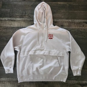 Nike Ohio State Buckeyes Hoodie Mens XL Rare Campus Edition 1/4 Zip White - Picture 1 of 13