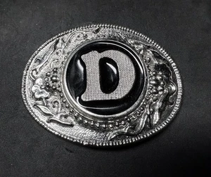 Letter D Monogram Initial Western Buckle - Picture 1 of 6