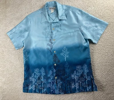 Camisa De Colección Tori Richard Para Hombres M Hawaiana Aloha Años 70 Floral Ombre Poliéster EE. UU. Foto 1 de 4