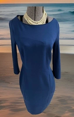 White House Black Market Dress Size 4 Fit Flare Stretch Business WHBM Easy Care - Image 1 of 4