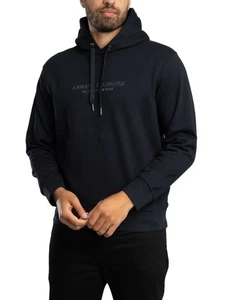 Armani Exchange Men's Brand Graphic Pullover Hoodie, Blue - Picture 1 of 5