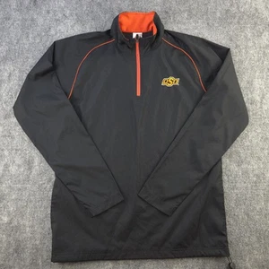 Russell Athletic Oklahoma State Viertel-Reißverschluss Jungen groß schwarz einfarbig leicht - Bild 1 von 7