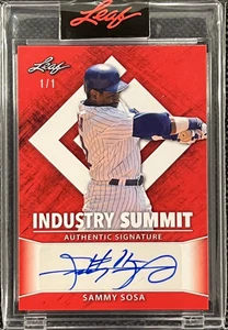 2021 Leaf Industry Summit Autographs Red #ISA-SS1 Sammy Sosa 1/1 - Picture 1 of 2
