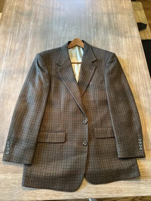 Винтажный шерстяной блейзер Harold Powell размер 40R коричневый гончая кашемир - Изображение 1 из 4