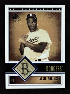 2002 Upper Deck SP Legendary Cuts Jackie Robinson Game Used Bat Rare Dodgers HOF - Image 1 of 2