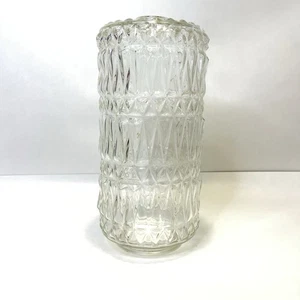 12" Ornate Clear Embossed Glass Light Globe 5.5" Round for Ceiling Fixture - Picture 1 of 13