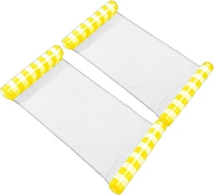 NEU 2er Set Wasserhängematten Luftmatratze Netz für See Meer Urlaub Kinder Pool - Bild 1 von 12