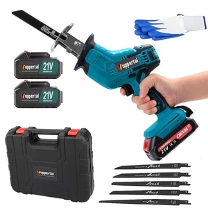21V Cordless Reciprocating Saw Kit 2Batteries Hand Saw Blades Wood Metal Cutter - Picture 1 of 2