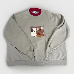 Vtg 90s Homestead Longaberger Teddy Bears Sweatshirt 2XL Granny Wear oversized - Picture 1 of 9