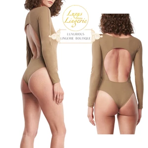 The Back-Cut-Out Body By Wolford XS Mocha Beige Cream Back Cut-Out Elegant - Picture 1 of 4