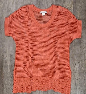 Top para mujer pequeño grande tejido rosa coral cubierta playa piscina navegación Foto 1 de 4