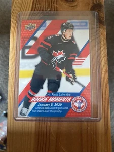 2020-21 UD NHCD Rookie Moments #CAN-16 Alexis Lafreniere New York Rangers RC - Picture 1 of 2