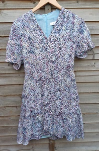 Reiss Abstract Pattern Mini Dress Size UK 8 Smart Casual Modern Print - Picture 1 of 9