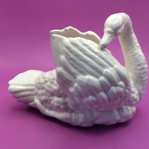 Jarrón cisne de cerámica vintage para boda/fiesta/soporte para macetas - Imagen 1 de 14