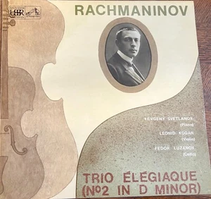 YEVGENY SVETLANOV LEONID KOGAN FEDOR LUZANOV / RACHMANINOV trio 2 HMV ASD 3061 - Picture 1 of 1