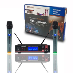 2 Channel UHF Wireless Microphone System 2CH Handheld Church Audio Mic STARAUDIO - Picture 1 of 12