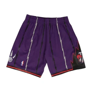 Pantalones Cortos Mitchell & Ness Swingman Toronto Raptors 1998-99 ¡Pantalones Cortos de Carretera! Dino púrpura - Imagen 1 de 4