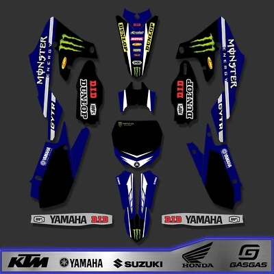 Kit de gráficos YZ450F/YZ250F para Yamaha YZ450F (2018 - 2022) YZ250F (2019 - 2023) Foto 1 de 4